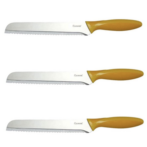 NNEDSZ 3Pc Set 20.5cm Culinare Bread Knife Stainless Steel Kitchen Chef with Cover