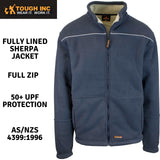 NNEDSZ Mens Full Zip Sherpa Jumper Lined Warm Winter Jacket Pullover  - L