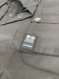 NNEDSZ Crosshatch Mens Vinyl Quilted Jacket Warm Winter Joseph Style - Black - Medium