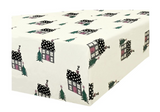 NNEDSZ Queen Luxury 100% Cotton Flannelette Fitted Bed Sheet Xmas Flannel - Beige