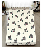 NNEDSZ Queen Luxury 100% Cotton Flannelette Fitted Bed Sheet Xmas Flannel - Beige