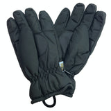 NNEDSZ Mens Thermal Ski Gloves Waterproof Warm Winter Snow Insulation Plain - Black - S/M