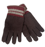 NNEDSZ DENTS Wool Gloves Winter w/ Warm Fleece Insulated Thermal Knitted - Brown