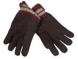 NNEDSZ DENTS Wool Gloves Winter w/ Warm Fleece Insulated Thermal Knitted - Brown
