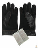 NNEDSZ DENTS Sheepskin Leather Gloves with Detail Mens Warm Winter ML8043 - Brown - Small
