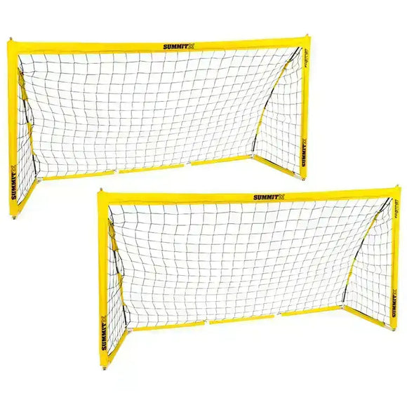 NNEDSZ 2x Summit Pop Up Fastnet Soccer Goal Futsal Football Portable Flexible 1.5m x 0.9m