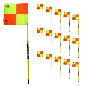 NNEDSZ Soccer Corner Flag 150cm x 2.5cm FFA Approved Football  - Pack of 16 w Removable Spike