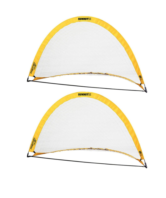 NNEDSZ 2x Summit Pop Up Teardrop Advance FFA Half Dome Training Football Soccer Goal 2mx1m