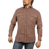 NNEDSZ Mens Button up Flannelette Shirt Check 100% Cotton Flannel Vintage - XL