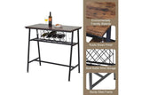 NNEDSZ Viviendo Dining Table, Bar Table with Wine Storage Rack - Industrial Style