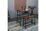 NNEDSZ Viviendo Dining Table, Bar Table with Wine Storage Rack - Industrial Style