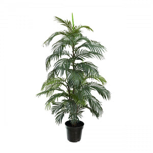 NNEDSZ 150cm Potted Faux Areca Palm Tree Artificial Plant Greenery