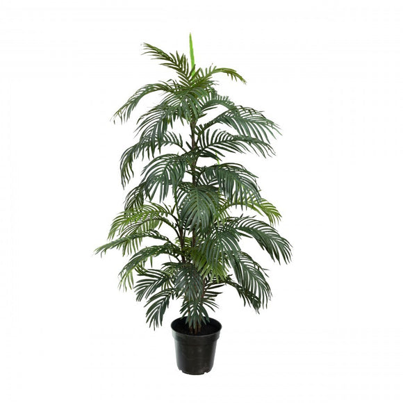 NNEDSZ 150cm Potted Faux Areca Palm Tree Artificial Plant Greenery