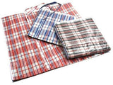 NNEDSZ 10x Large Stripe Bag Packing Storage Strip Zip Shopping Travel Check House Moving 65cm x 60cm x 25cm