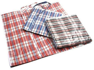 NNEDSZ 1x Large Stripe Bag Packing Storage Strip Zip Shopping Travel Check House Moving 65cm x 60cm x 25cm