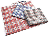 NNEDSZ 1x Large Stripe Bag Packing Storage Strip Zip Shopping Travel Check House Moving 65cm x 60cm x 25cm