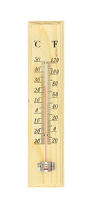 NNEDSZ 27cm WOODEN THERMOMETER Indoor Outdoor Glass Wall Hanging Room Sensor Jumbo