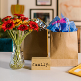 96x Kraft Paper Gift Bags Shopping Carry Craft Brown Bag w/ Handles Bulk (22x16x8cm)