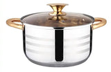 NNEDSZ Kaisa Villa 5.8 Litre Casserole Pot Stainless Steel Induction Cooking Stock Stew