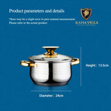 NNEDSZ Kaisa Villa 5.8 Litre Casserole Pot Stainless Steel Induction Cooking Stock Stew