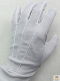 NNEDSZ Deluxe Short White Stripe Satin Gloves Magician Driving Wedding Glove One Size