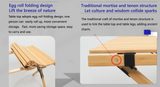 NNEDSZ Folding Camping Table Bamboo Roll Up Portable Outdoor Picnic BBQ Desk Beach