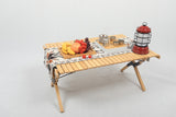 NNEDSZ Chair & Table Set Bamboo Camping Folding Portable Outdoor Picnic Travel BBQ