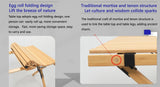 NNEDSZ Chair & Table Set Bamboo Camping Folding Portable Outdoor Picnic Travel BBQ