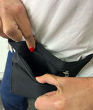 NNEDSZ Waist Bag Utility Travel Belt Bum Bag Adjustable Strap w/ Zipper in Black