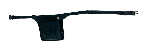 NNEDSZ Waist Bag Utility Travel Belt Bum Bag Adjustable Strap w/ Zipper in Black