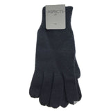NNEDSZ 100% PURE WOOL GLOVES Winter Snow Ski Plain Knit Knitted Warm MK341 Plain - Charcoal