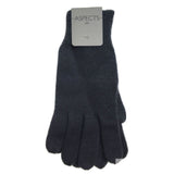 NNEDSZ 100% PURE WOOL GLOVES Winter Snow Ski Plain Knit Knitted Warm MK341 Plain - Charcoal