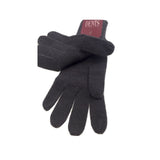 NNEDSZ 100% PURE WOOL GLOVES Winter Snow Ski Plain Knit Knitted Warm MK341 Plain - Charcoal