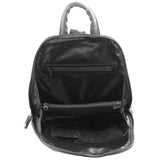 NNEDSZ Milleni Womens Bag Italian Leather Soft Nappa Leather Backpack Travel - Black/Chestnut