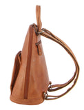 NNEDSZ Milleni Genuine Italian Leather Soft Nappa Leather Backpack Bag Travel - Cognac