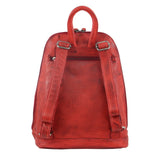 NNEDSZ Milleni Genuine Italian Leather Soft Leather Backpack Travel Bag - Red