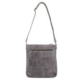 NNEDSZ Milleni Ladies Nappa Leather Zip Closure Cross Body Bag Travel - Slate
