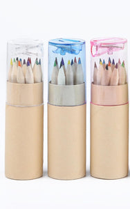 NNEDSZ 18pcs Mini Colour Pencils Junior Artist Coloured Pencils Kids Drawing Pencil