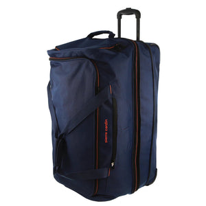 NNEDSZ Pierre Cardin Trolley Bag Large Soft Travel Luggage Wheeled Duffle 82 Cm - Navy