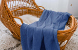 NNEDSZ Ponchik Babies + Kids - Ribbed Swaddle Jersey Wrap - Ribbon