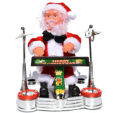 NNEDSZ Santa Claus Playing Ornament Piano Doll Musical Electric Toy Xmas Christmas Gift