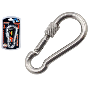NNEDSZ 90mm Stainless Steel CARABINER Clip Hook Lockable Mountain Climbing