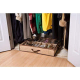 NNEDSZ Shoe Organiser 12 Pair Under Bed Storage Zippered Breathable Wardrobe Closet Bag