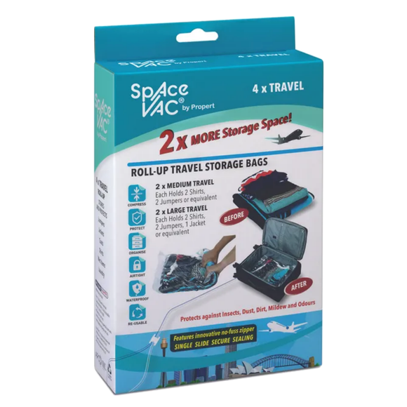 NNEDSZ Space Vac Vacuum Storage Bag Seal Compressing Organizer Clothes - Travel 4 Pk