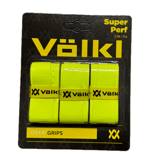 NNEDSZ Volkl Super Perf Over Grip Neon Yellow Overgrip Tennis Squash Badminton - 3 Pack