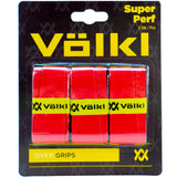 NNEDSZ Volkl Super Perf Over Grip Overgrip Tennis Squash Badminton - 3 Pack - Red