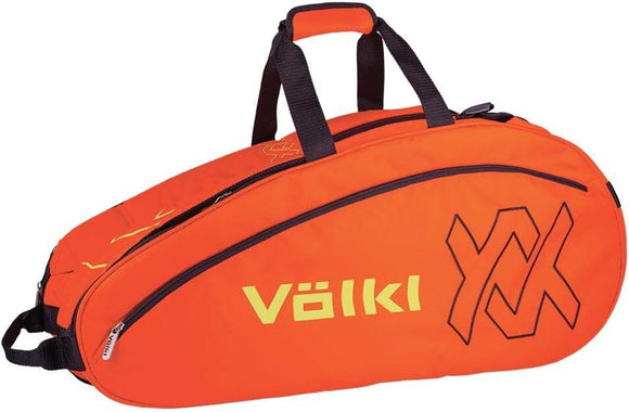 NNEDSZ Volkl Team Tennis Racquet Bag for 6 Rackets - Lava/Neon Yellow Combi V79102