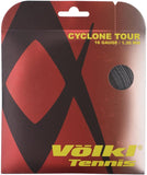 NNEDSZ 1 Pack Volkl Cyclone Tour 16g/1.30mm Tennis Racquet Strings - Anthracite