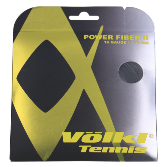 NNEDSZ Volkl Power Fiber Black Tennis String 16/1.32 (12 M Set)