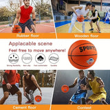 NNEDSZ Classic Rubber Basketball Training Standard Size Downtown for NBA- Black/Orange
